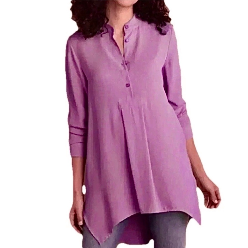 SOFT SURROUNDINGS LAGENLOOK TOP L/XL HI/LO MODAL SPRING CASUAL COASTAL GRANDMA